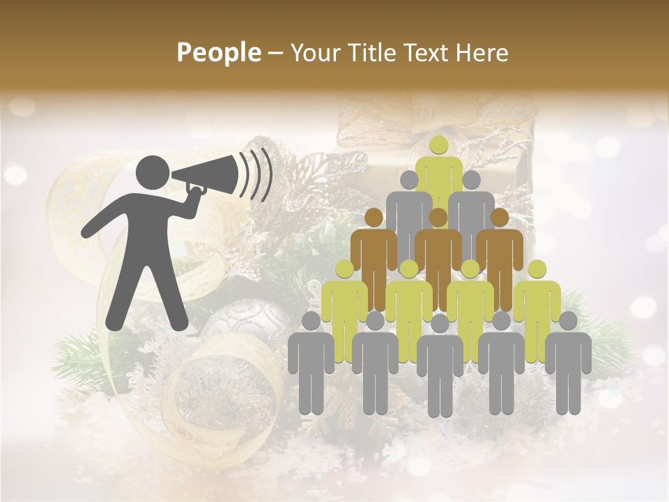 Christmas Gift Border PowerPoint Template