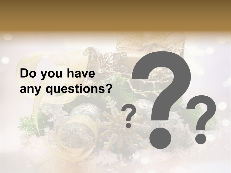 Christmas Gift Border PowerPoint Template