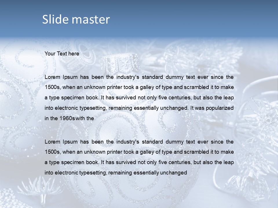 Reflection Holiday Detail PowerPoint Template