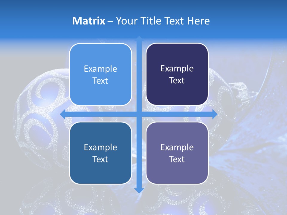 Blue Christmas Balls PowerPoint Template