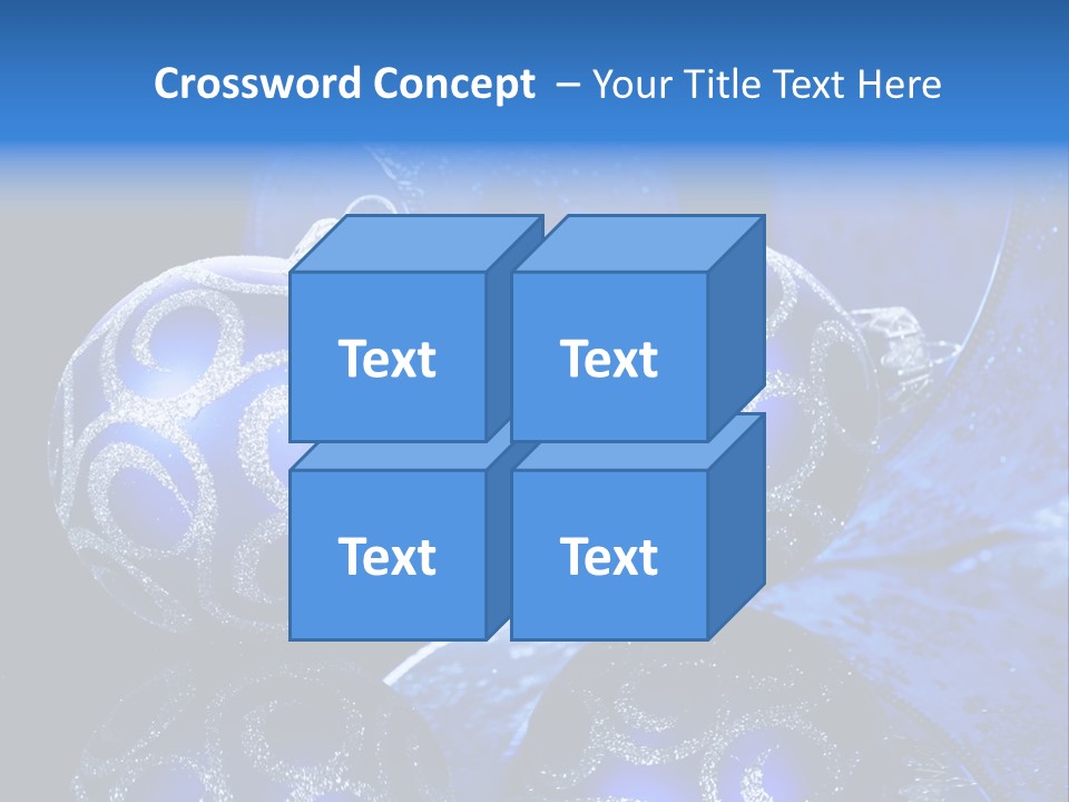 Blue Christmas Balls PowerPoint Template