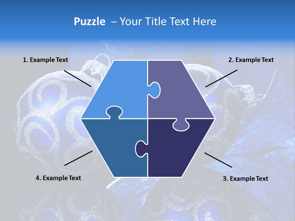 Blue Christmas Balls PowerPoint Template