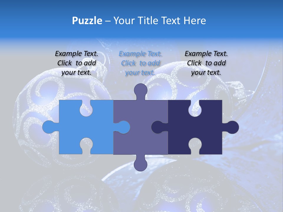 Blue Christmas Balls PowerPoint Template