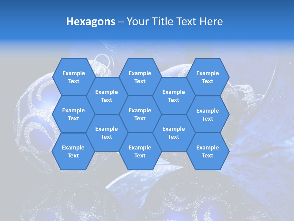 Blue Christmas Balls PowerPoint Template