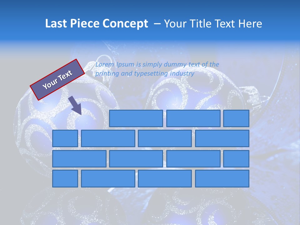 Blue Christmas Balls PowerPoint Template