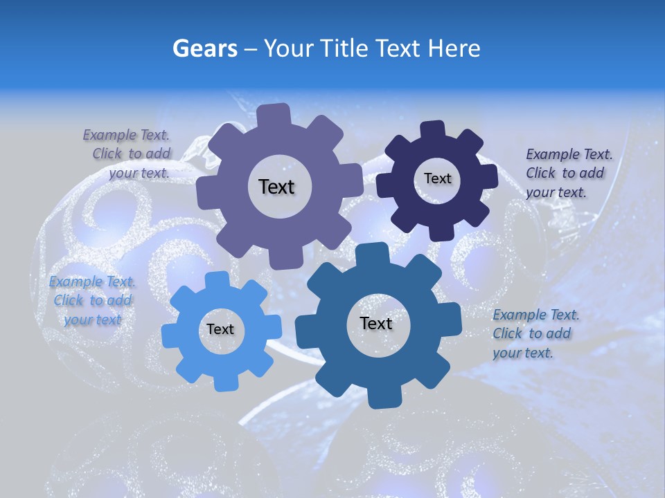 Blue Christmas Balls PowerPoint Template