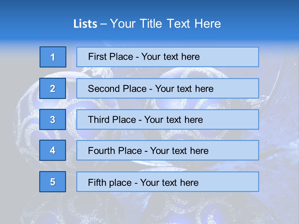 Blue Christmas Balls PowerPoint Template