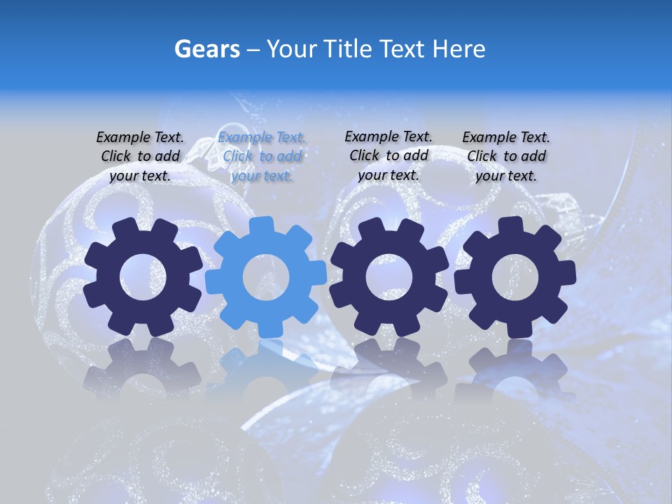 Blue Christmas Balls PowerPoint Template