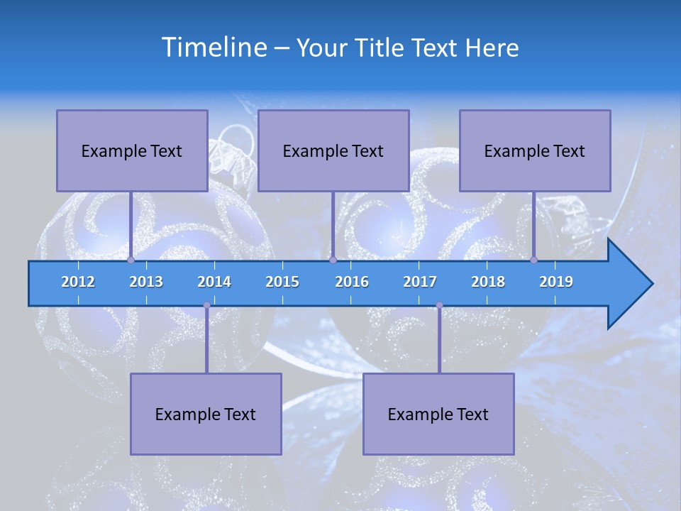 Blue Christmas Balls PowerPoint Template