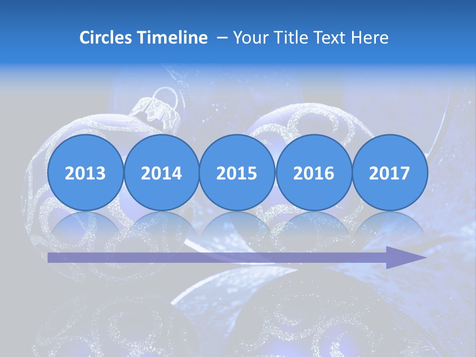 Blue Christmas Balls PowerPoint Template