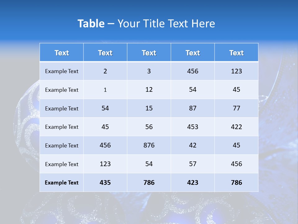 Blue Christmas Balls PowerPoint Template