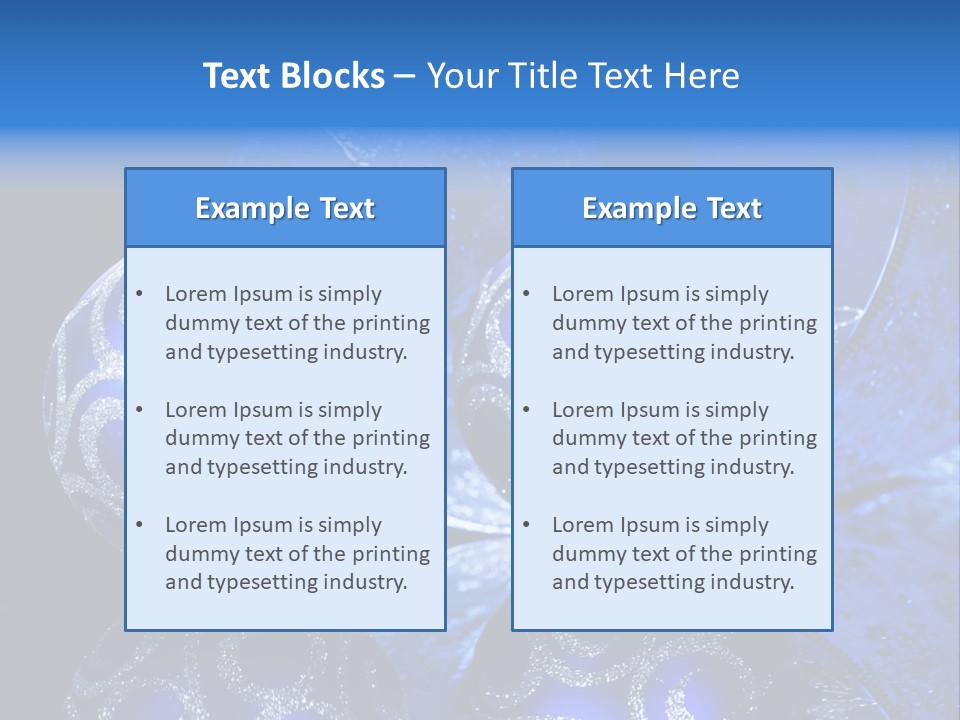 Blue Christmas Balls PowerPoint Template
