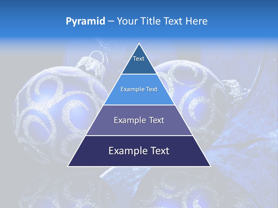 Blue Christmas Balls PowerPoint Template