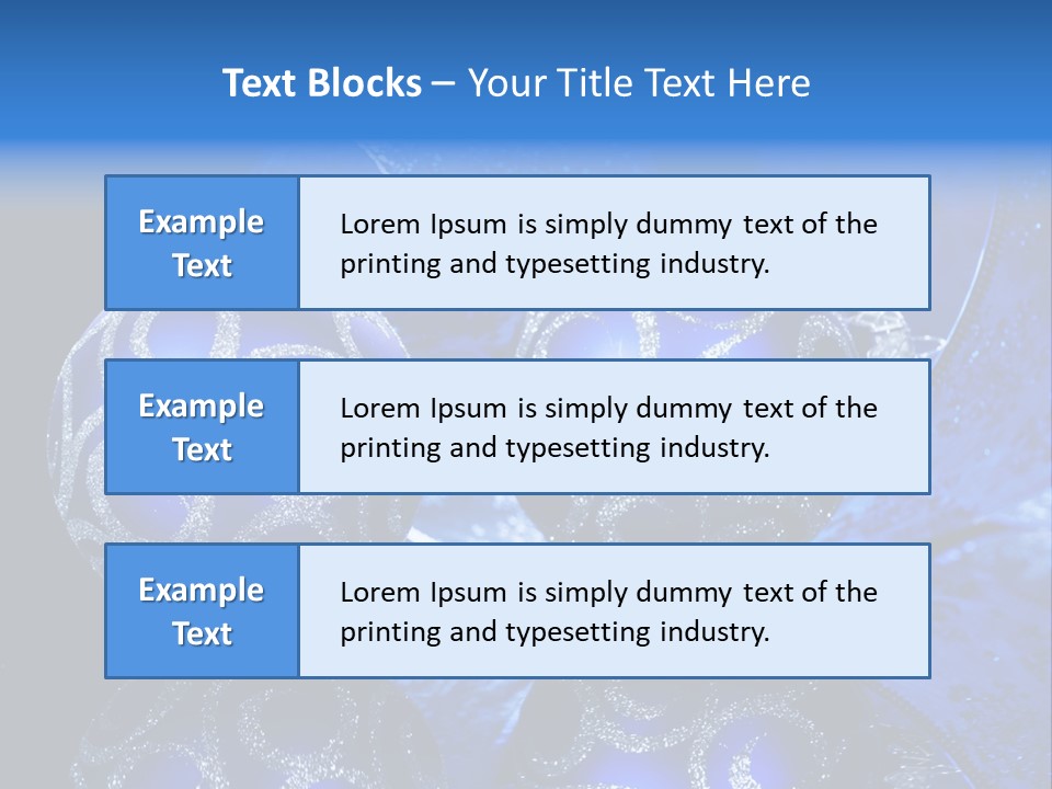 Blue Christmas Balls PowerPoint Template