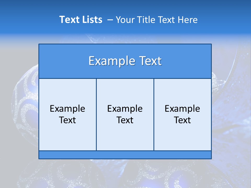Blue Christmas Balls PowerPoint Template