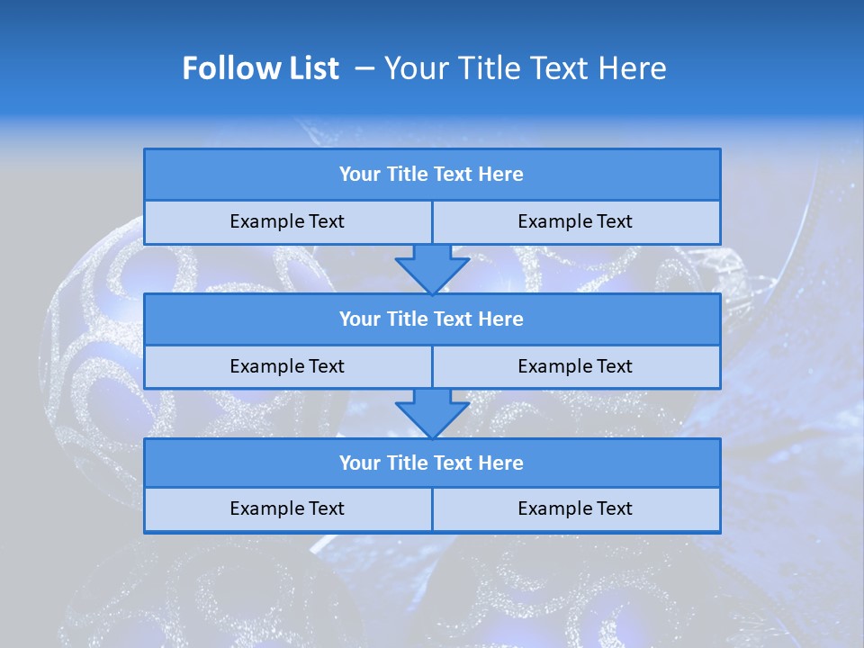 Blue Christmas Balls PowerPoint Template