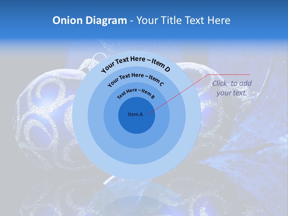 Blue Christmas Balls PowerPoint Template