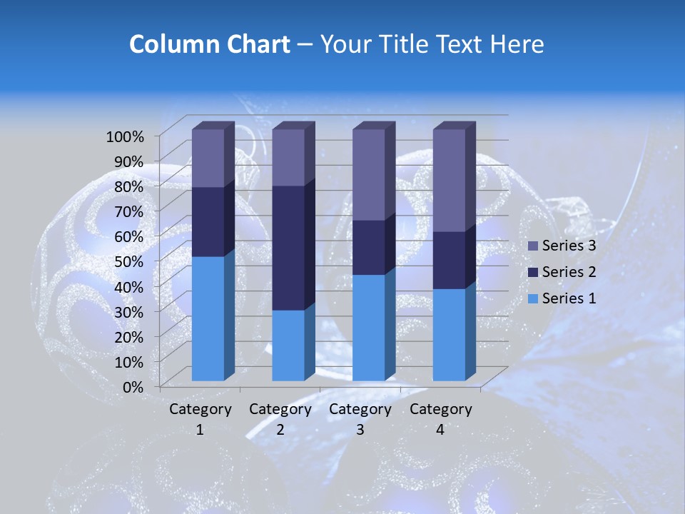 Blue Christmas Balls PowerPoint Template