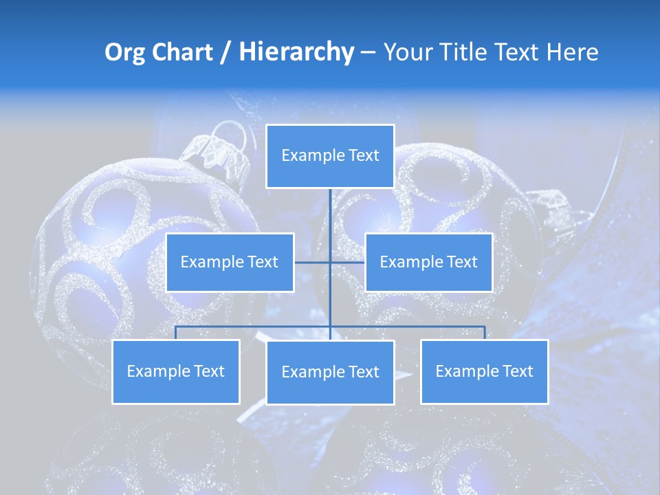 Blue Christmas Balls PowerPoint Template