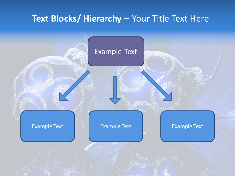 Blue Christmas Balls PowerPoint Template