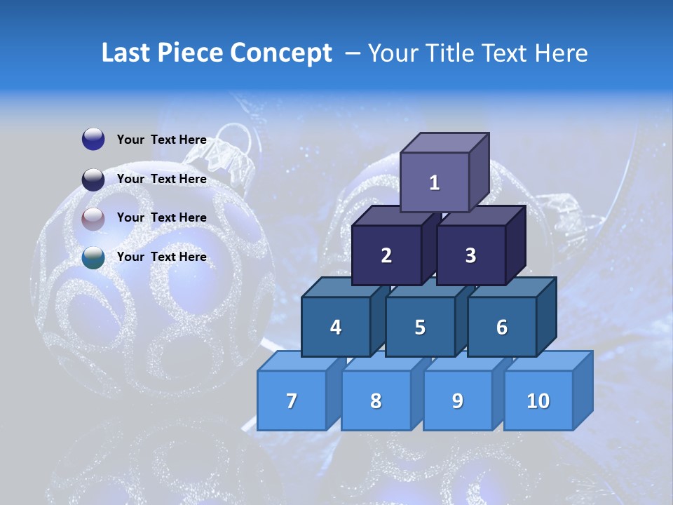 Blue Christmas Balls PowerPoint Template