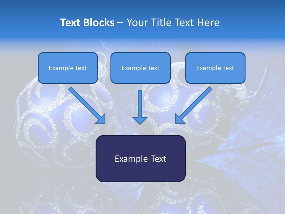 Blue Christmas Balls PowerPoint Template