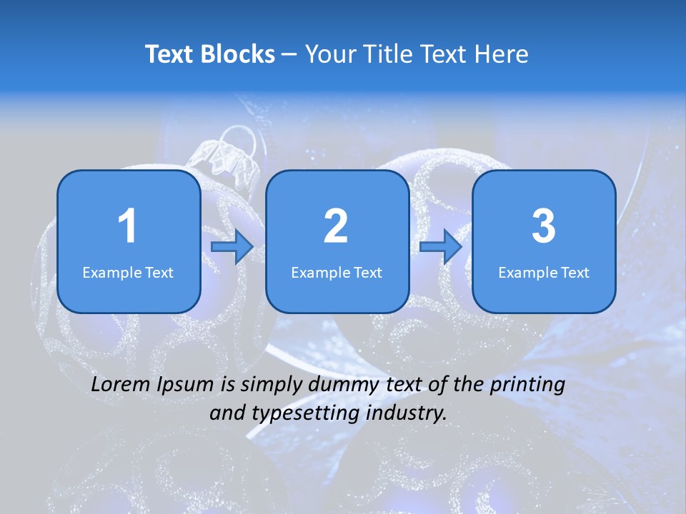 Blue Christmas Balls PowerPoint Template