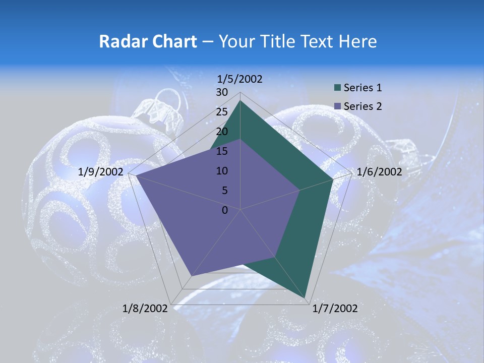 Blue Christmas Balls PowerPoint Template