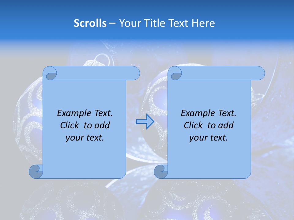 Blue Christmas Balls PowerPoint Template