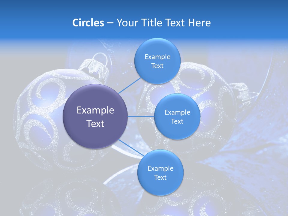 Blue Christmas Balls PowerPoint Template