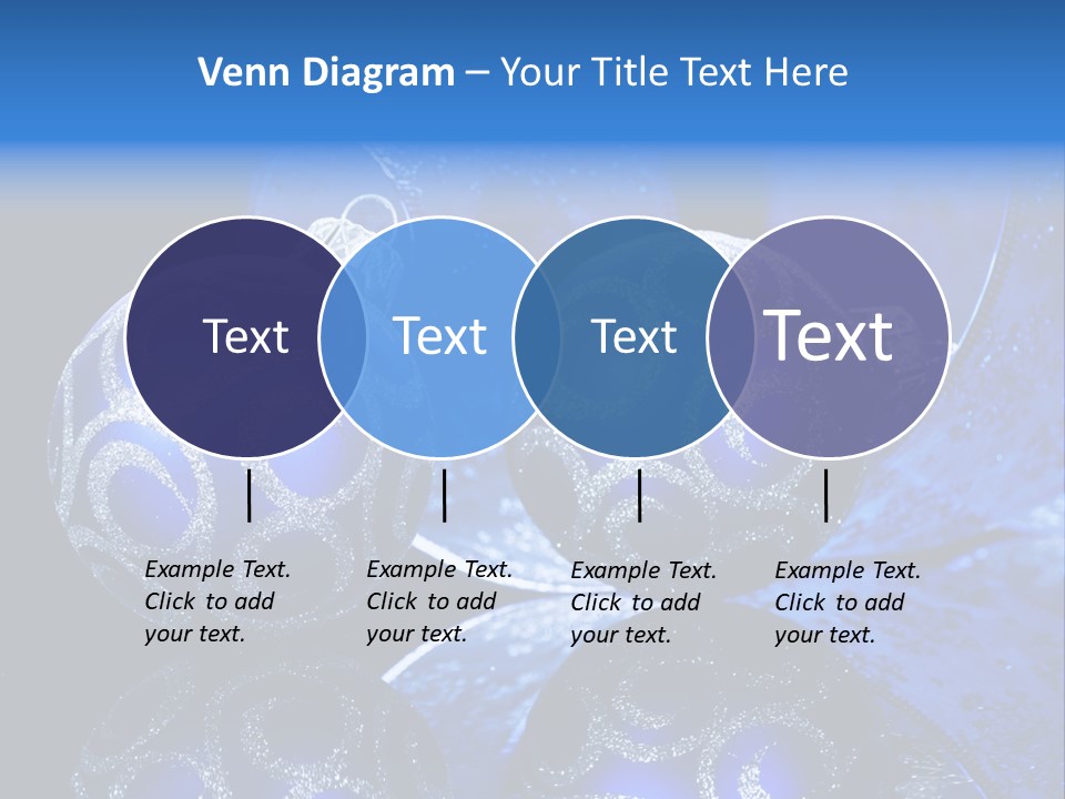 Blue Christmas Balls PowerPoint Template