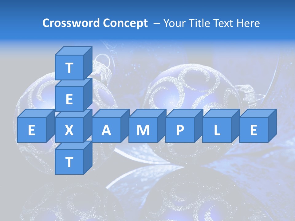 Blue Christmas Balls PowerPoint Template