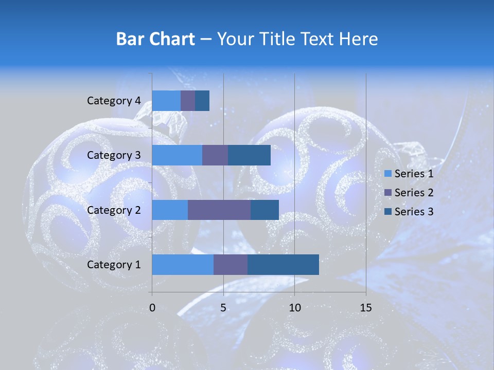 Blue Christmas Balls PowerPoint Template