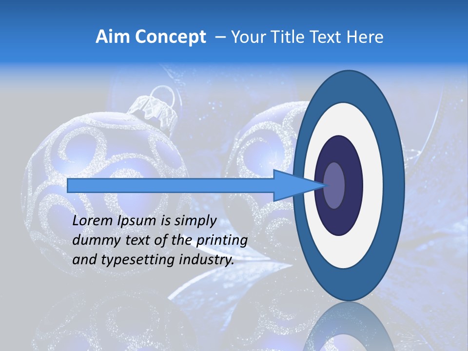 Blue Christmas Balls PowerPoint Template