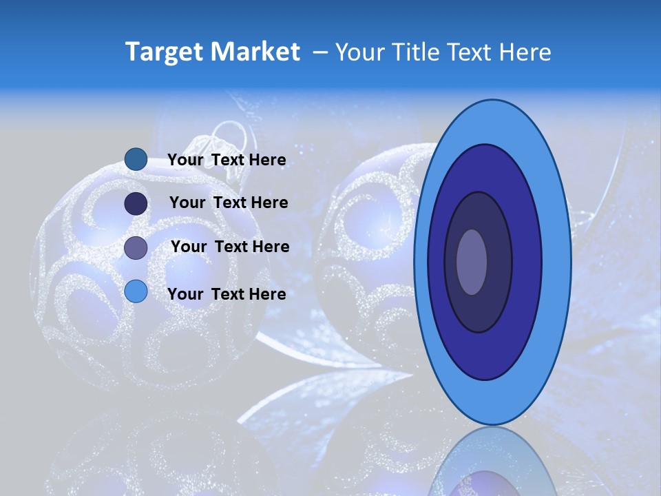 Blue Christmas Balls PowerPoint Template