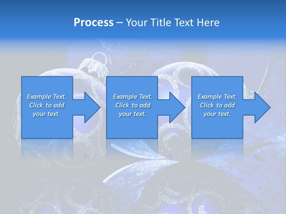 Blue Christmas Balls PowerPoint Template
