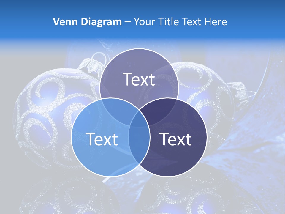 Blue Christmas Balls PowerPoint Template