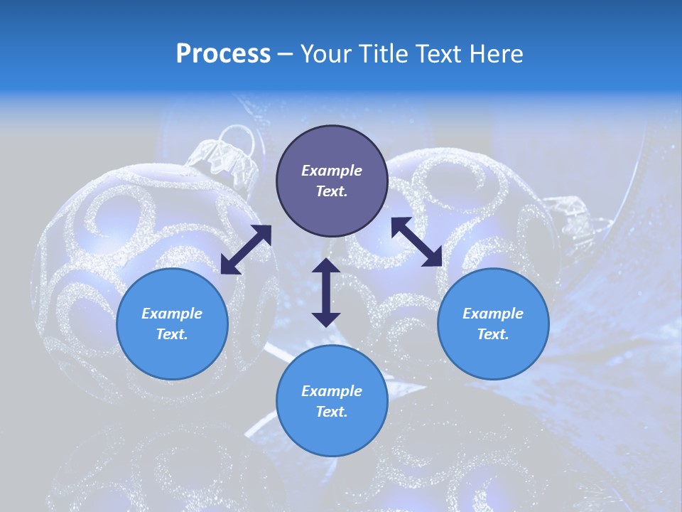 Blue Christmas Balls PowerPoint Template