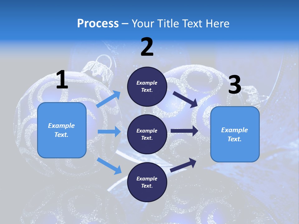 Blue Christmas Balls PowerPoint Template