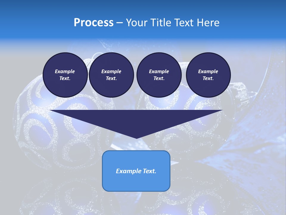 Blue Christmas Balls PowerPoint Template
