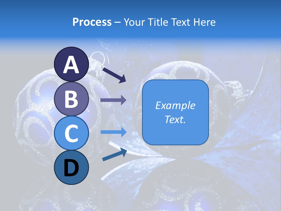 Blue Christmas Balls PowerPoint Template
