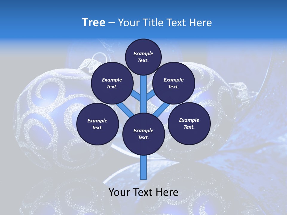 Blue Christmas Balls PowerPoint Template