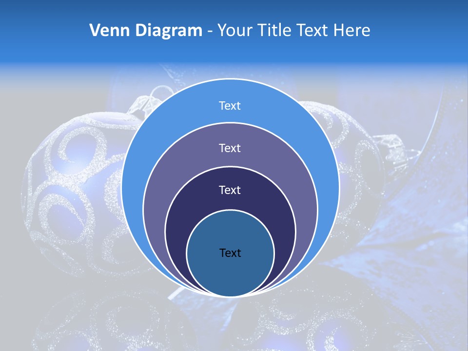 Blue Christmas Balls PowerPoint Template