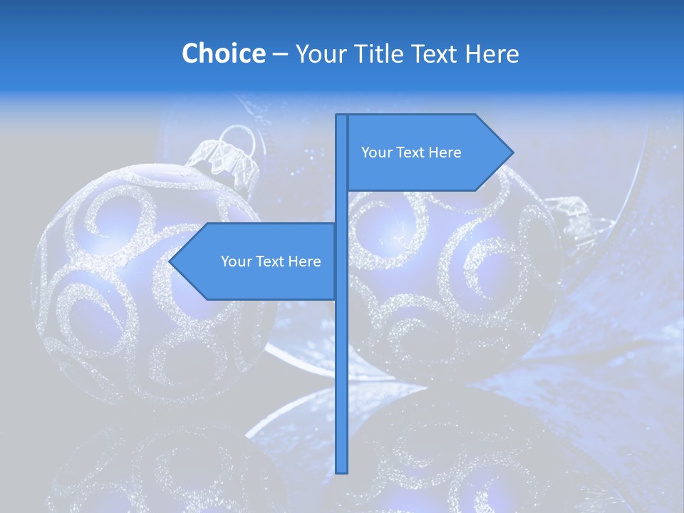 Blue Christmas Balls PowerPoint Template