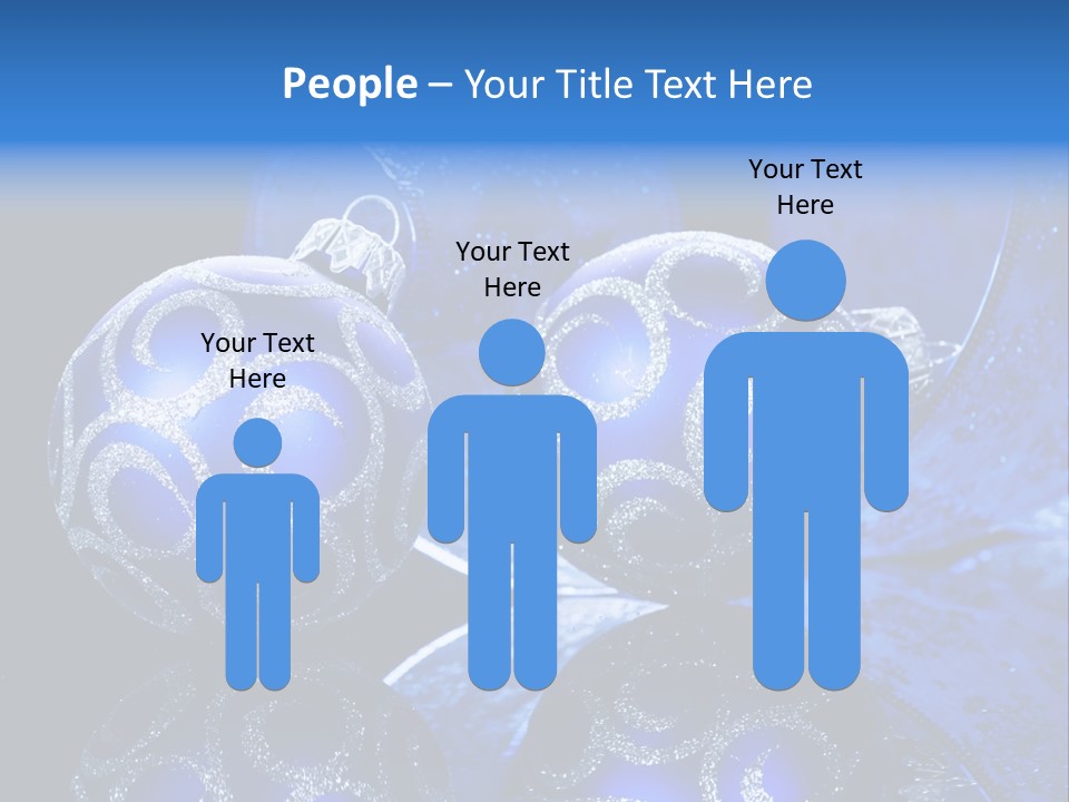 Blue Christmas Balls PowerPoint Template