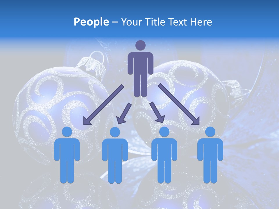 Blue Christmas Balls PowerPoint Template