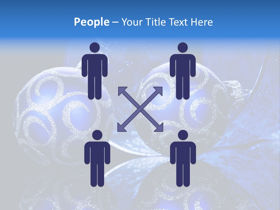 Blue Christmas Balls PowerPoint Template