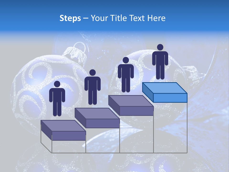 Blue Christmas Balls PowerPoint Template