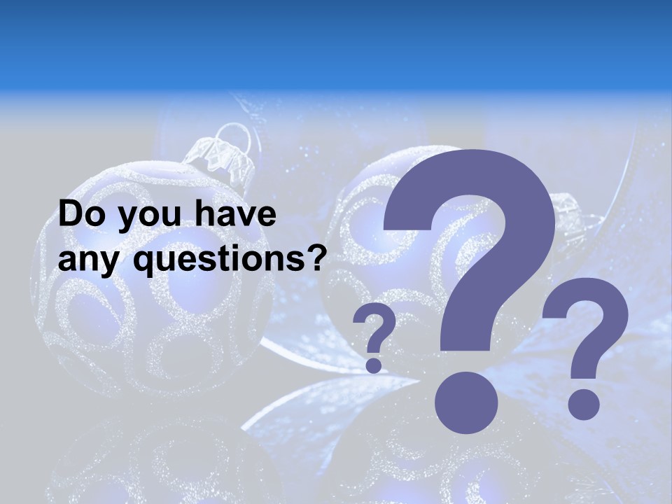 Blue Christmas Balls PowerPoint Template