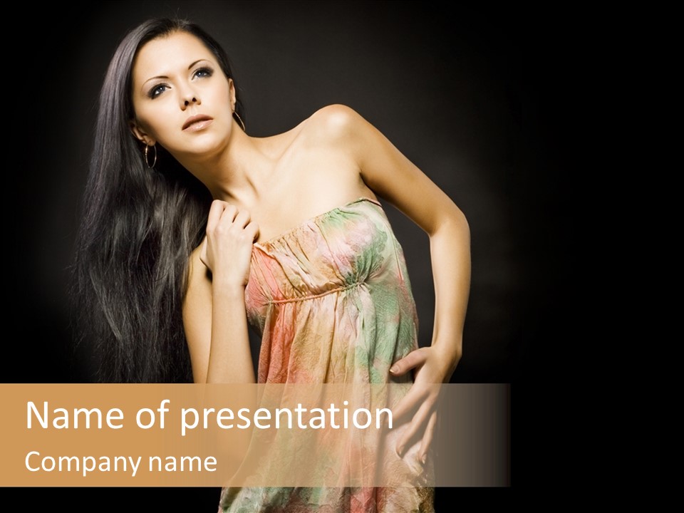 Graceful Sensuality Luxuriant PowerPoint Template